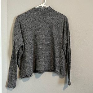 Mock neck gray long sleeve